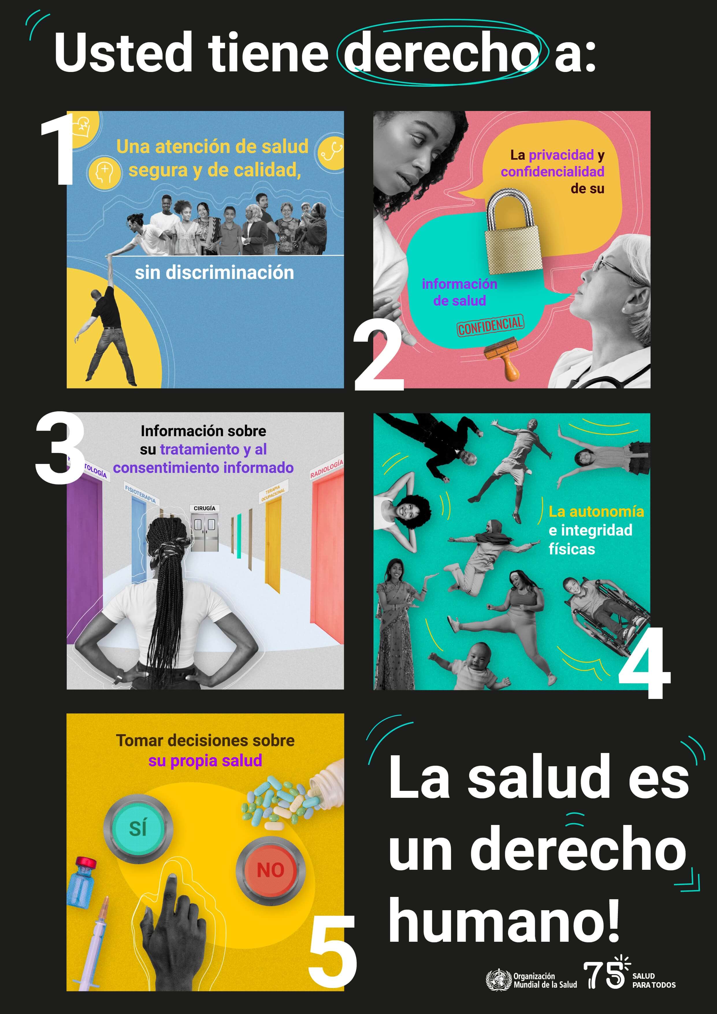 sp-2023HRD-poster 2023 Human Rights Day poster "Health is a human right" in Spanish