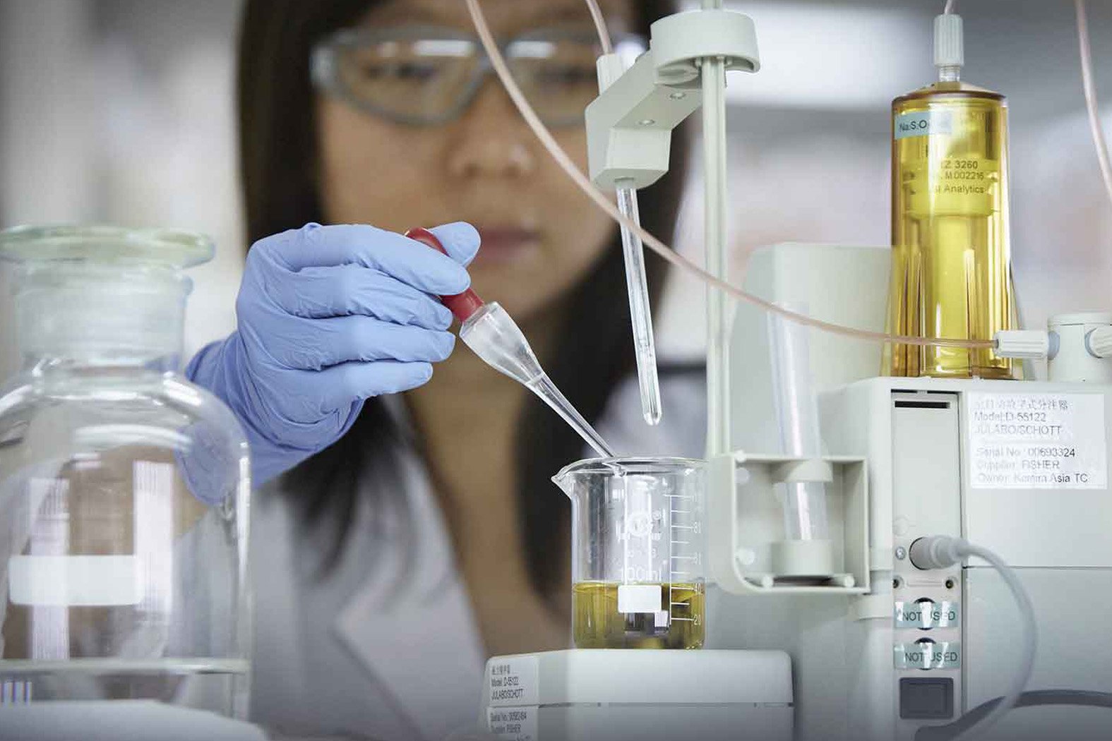 Lab-technician-working-at-a-WHO-Colloborating-Centre Lab technician. WHO Collaborating Centre