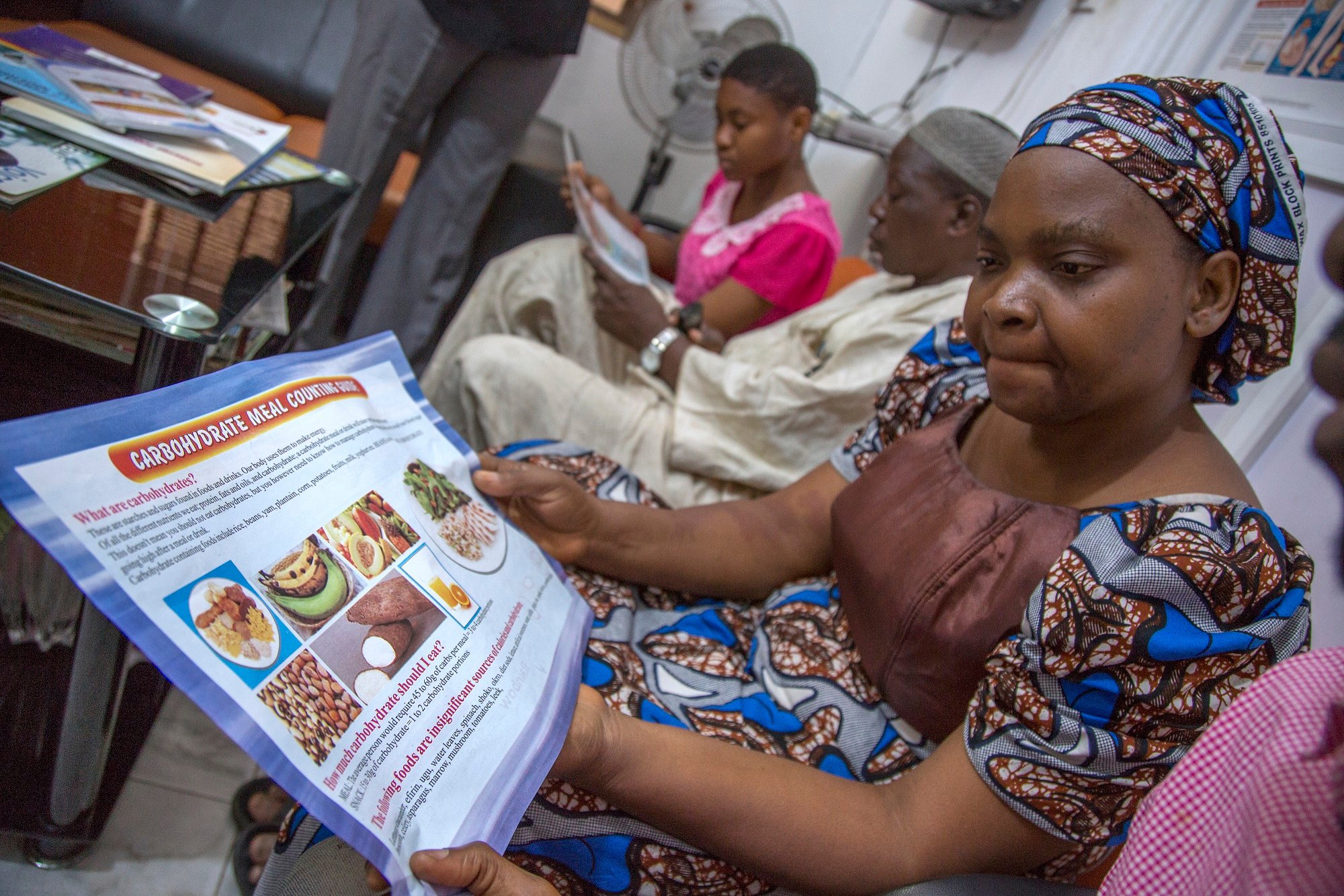 women-inside-medical-center Diabetic patients inside medical center in Lekki, Lagos