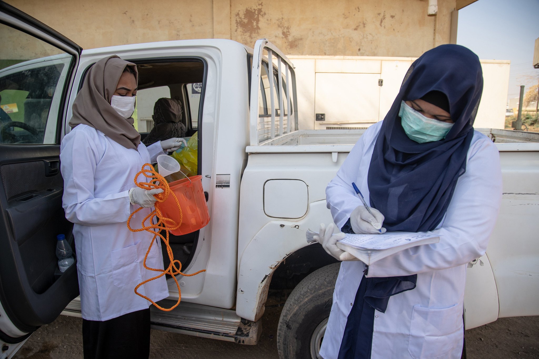 Environmental Surveillance Officers conducting activities in Khartoum, Sudan.