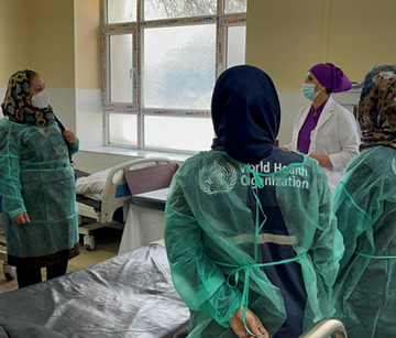 case-study-afghanistan A team of WHO staff visiting Malayi and Rabia Balkhi specialized women hospitals in Kabul.