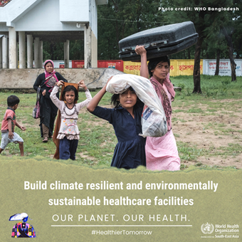 Build climate resilient and environmentally sustainable healthcare facilities Build climate resilient and environmentally sustainable healthcare facilities