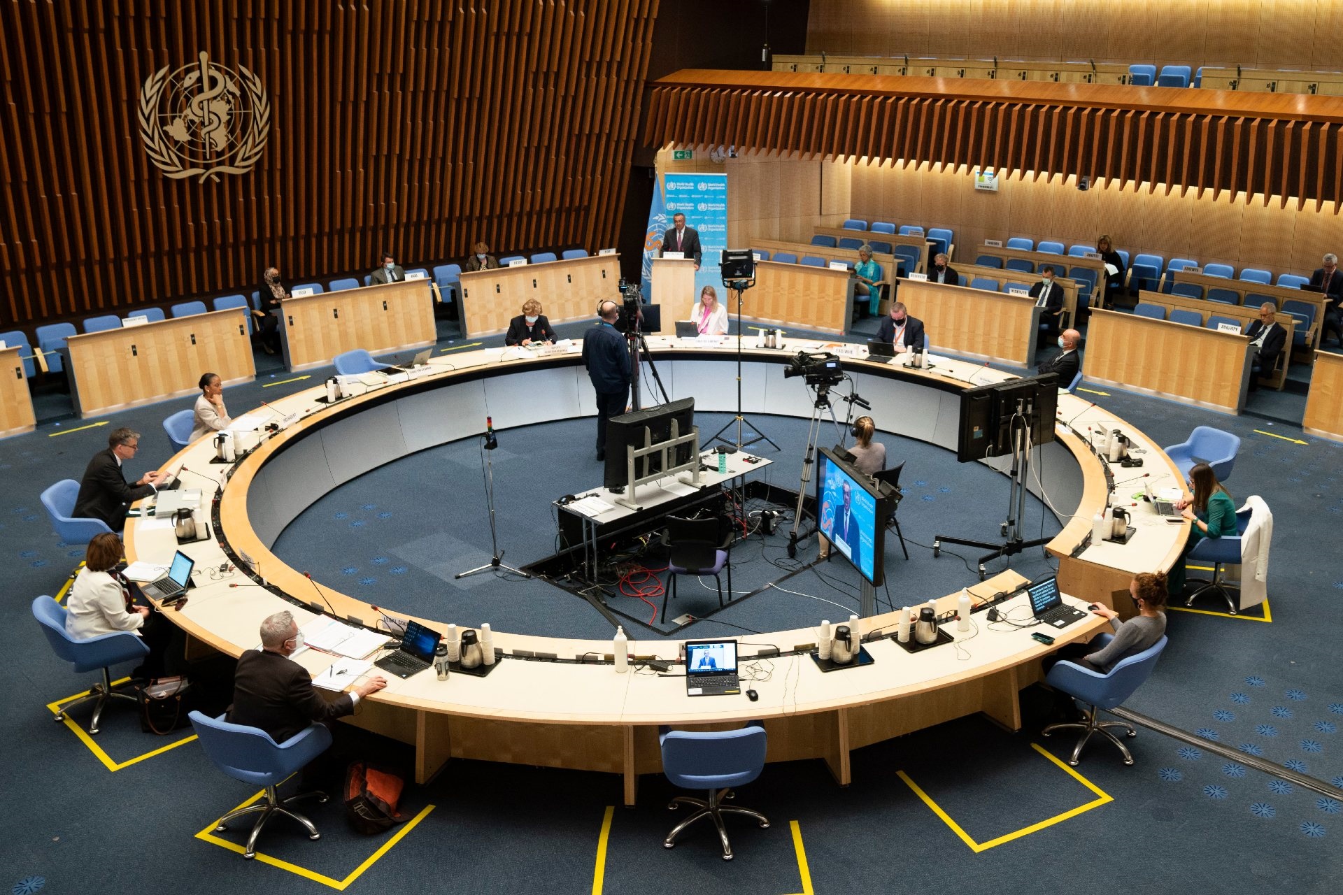 WHO_WHA74  24MAY2021_845 Executive Board Room in WHO Headquarters, Geneva.