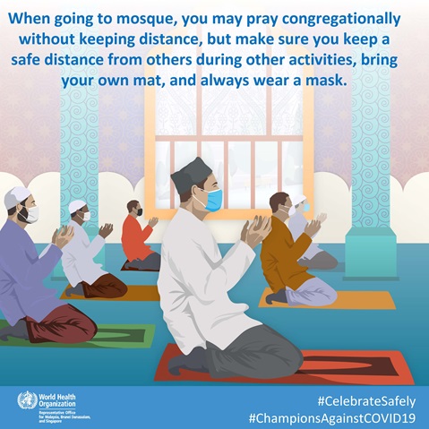 Bring your own mat and wear a mask Infographic of text