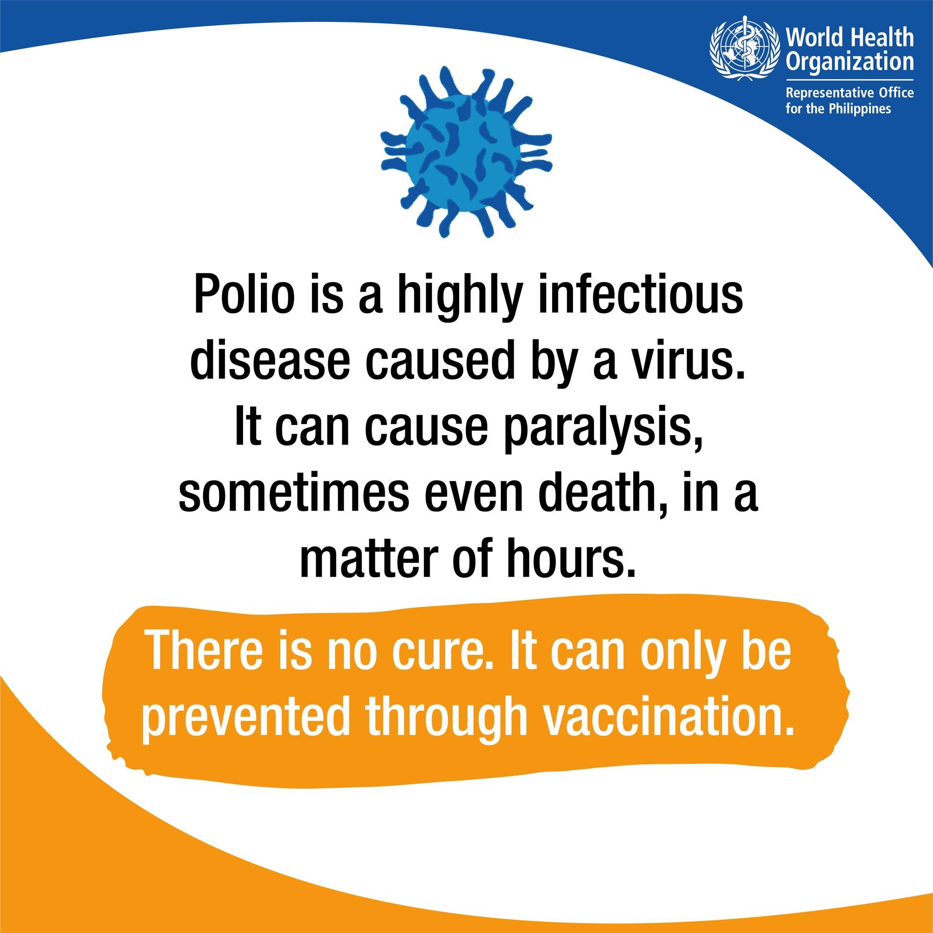 Polio is a highly infectious disease