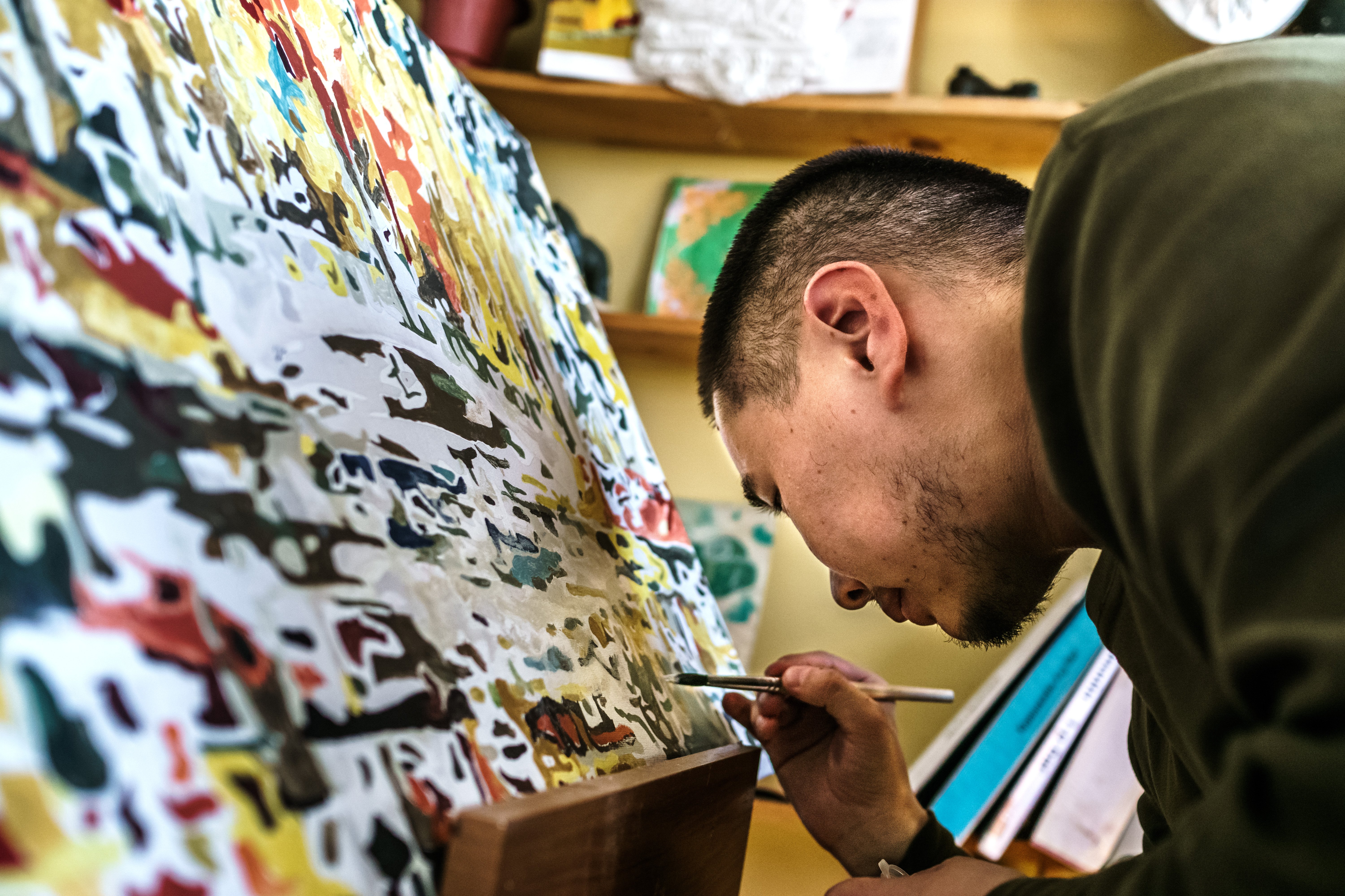 Developing community-based mental health services People with mental disability use art, craft and music in day treatment center at the National Center for Mental Health